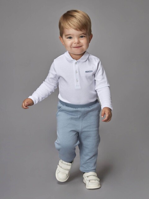 Polo Body Blanco Con Cuello Bebe Blanco Optico