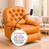 Sillón Masajeador Poltrona Con Control Remoto Y Soporte Para Celular NARANJA