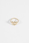 Anillo estrella hueco acero dorado