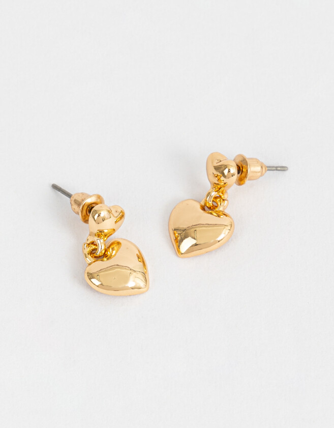 Aros Colgantes Cortos Bañada en Oro Aros Colgantes Bañados En Oro - Dorado