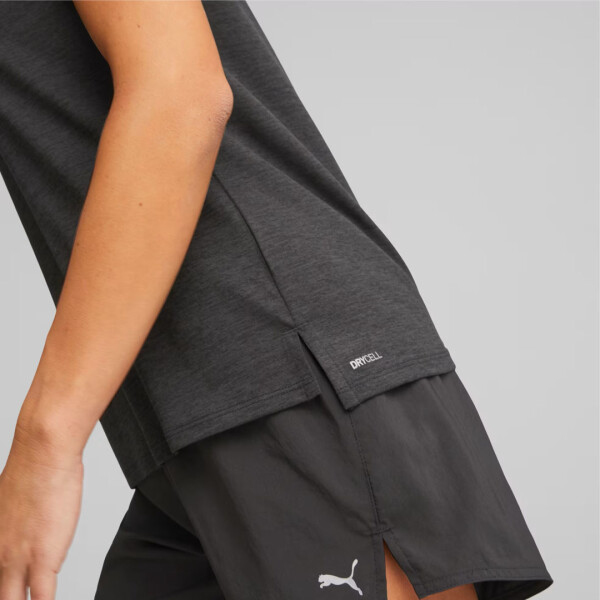 DEPORTIVA RUN HEATHER TEE - PUMA NEGRO