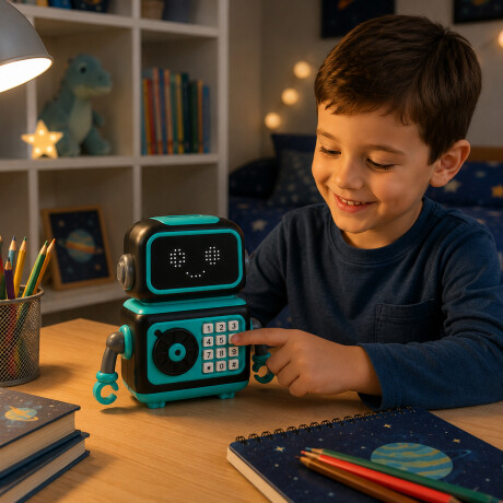Alcancia Caja Fuerte Robot Infantil Verde