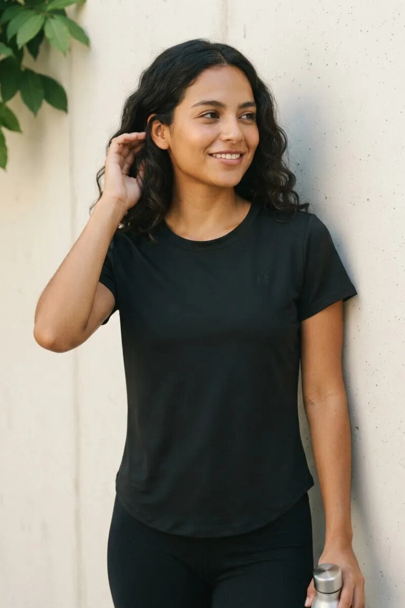 Remera de yoga Negro
