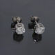 Caravanas antiguas en oro 18k blanco y brillantes Caravanas antiguas en oro 18k blanco y brillantes