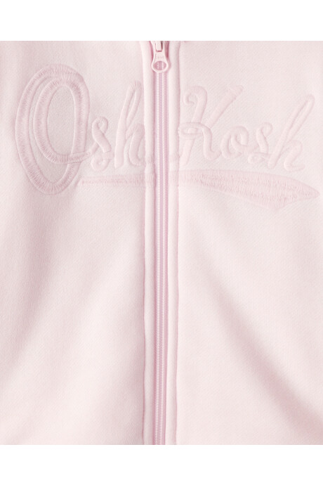 Campera de algodón, con forro polar y logo Sin color