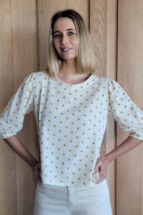 Remera Rose Polka Dot Mostaza