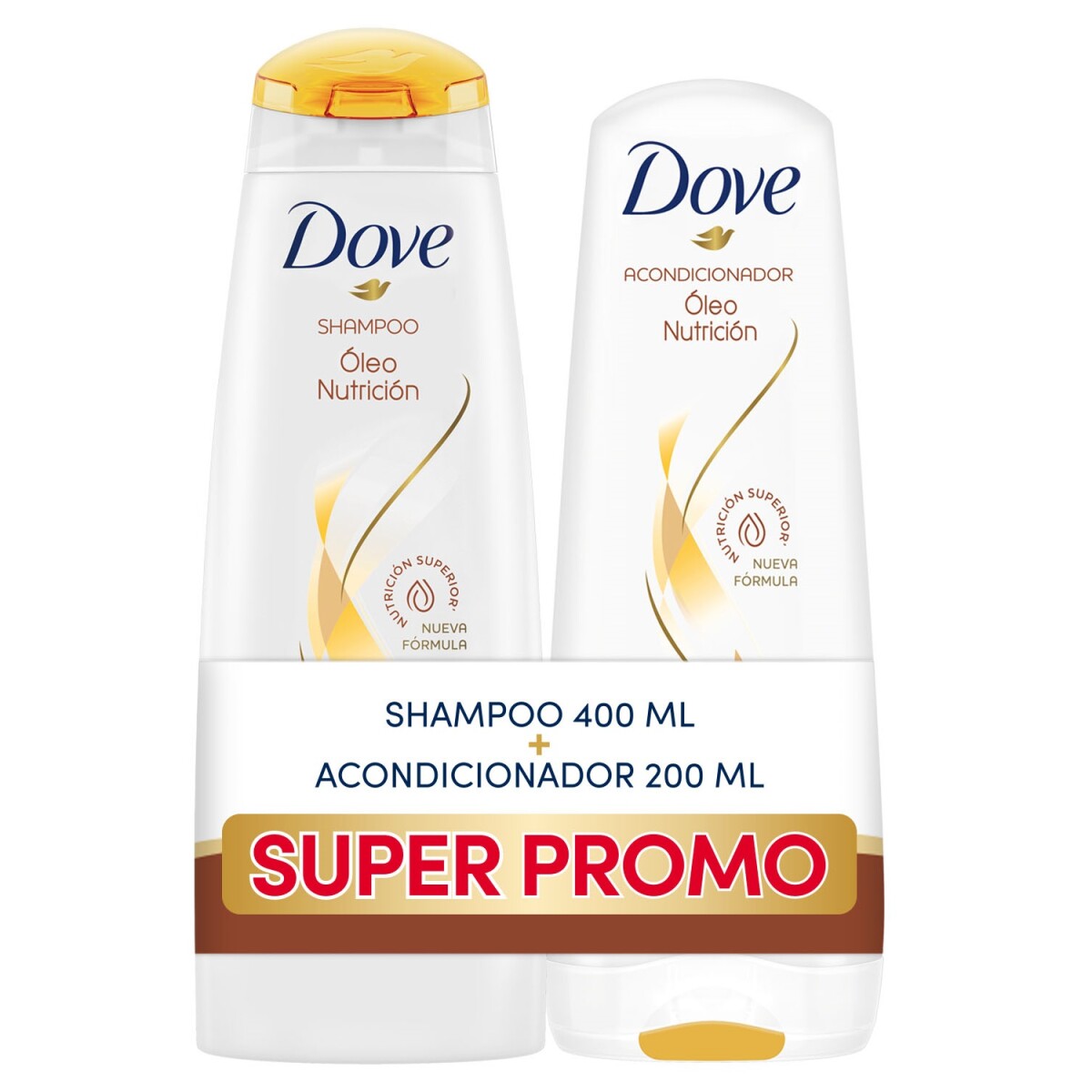 Pack Shampoo Y Acondicionador Dove Oleo Y Nutrición 400ml + 200ml 