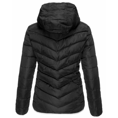 Campera Uzspace Abrigo Impermeable Con Capucha Para Dama Negro