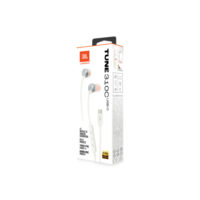Auriculares JBL Tune 310 Tipo-C color blanco Auriculares Jbl Tune 310 Tipo-c Color Blanco