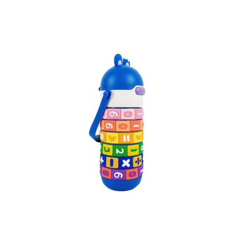 Botella infantil didáctica matemática Azul
