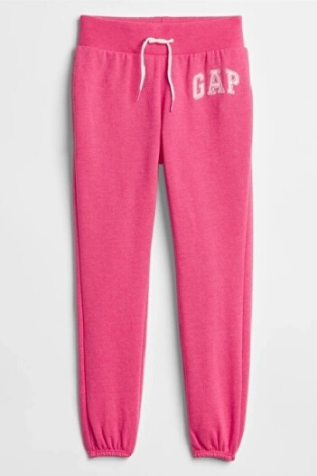 Pantalon Deportivo Logo Con Felpa Gap Niña Pink Jubilee Nylon On