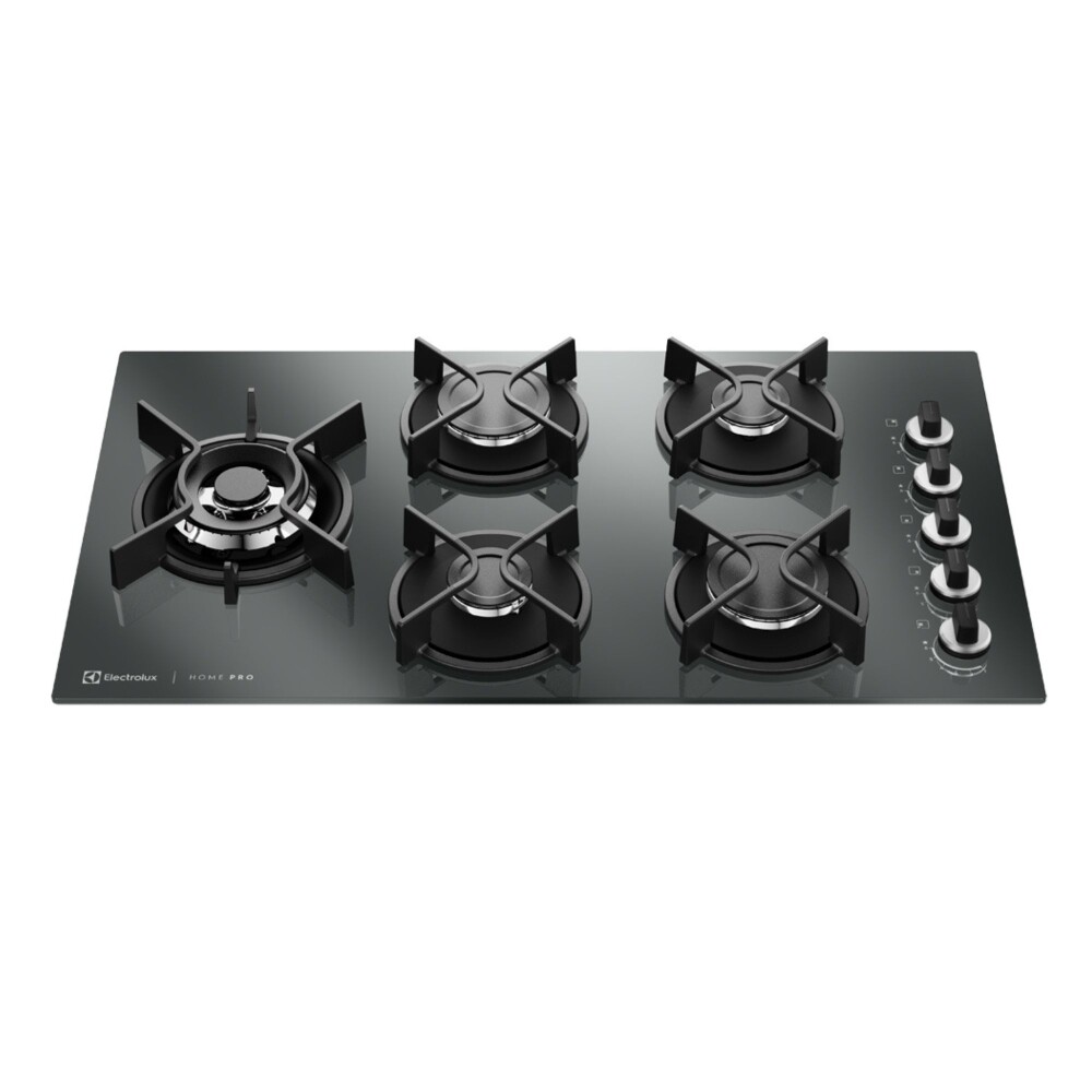 Anafe 5 Hornallas Vidrio HOME PRO Negro