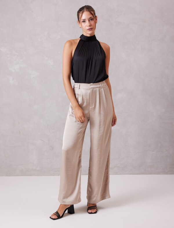 Pantalon Satinado BEIGE