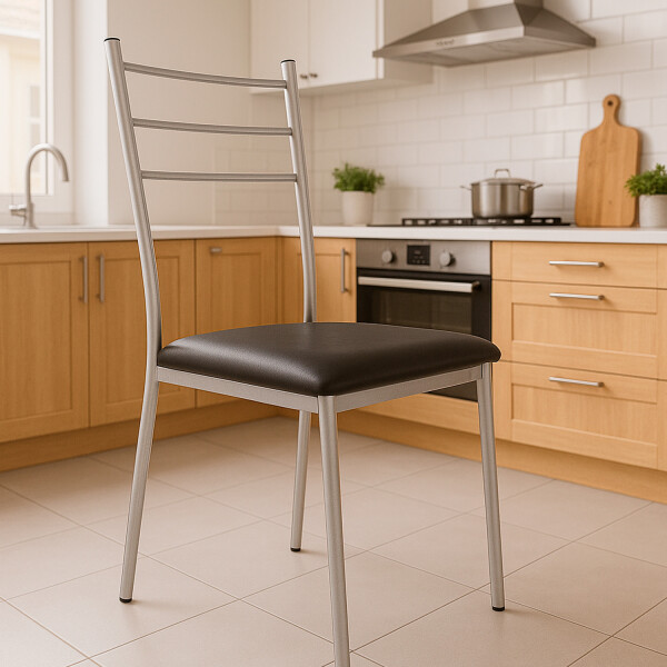 Silla Gitana Acolchonada Con Hierro, Soportan 150 Kg NEGRO