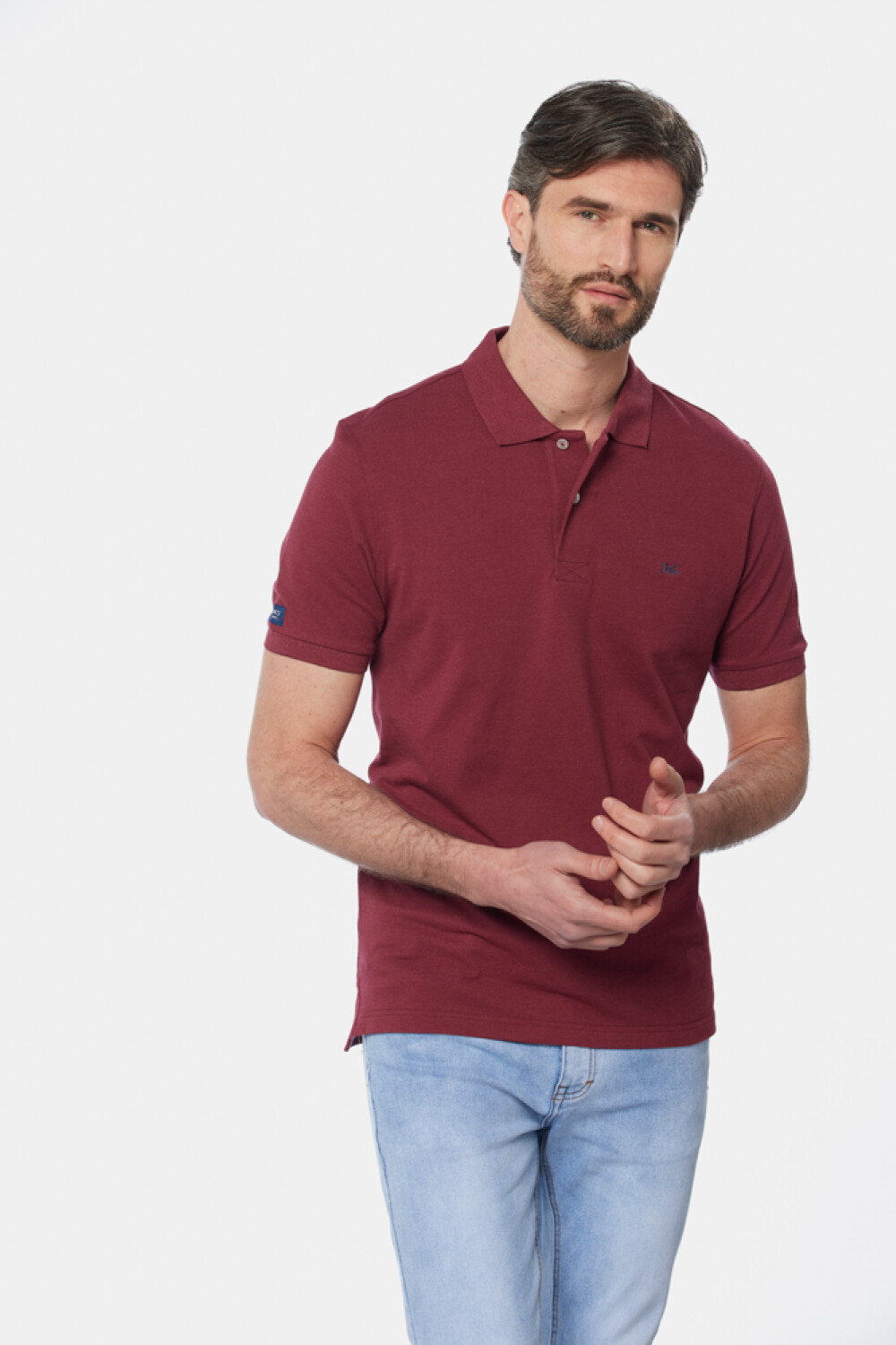 REMERA POLO LISA Bordo