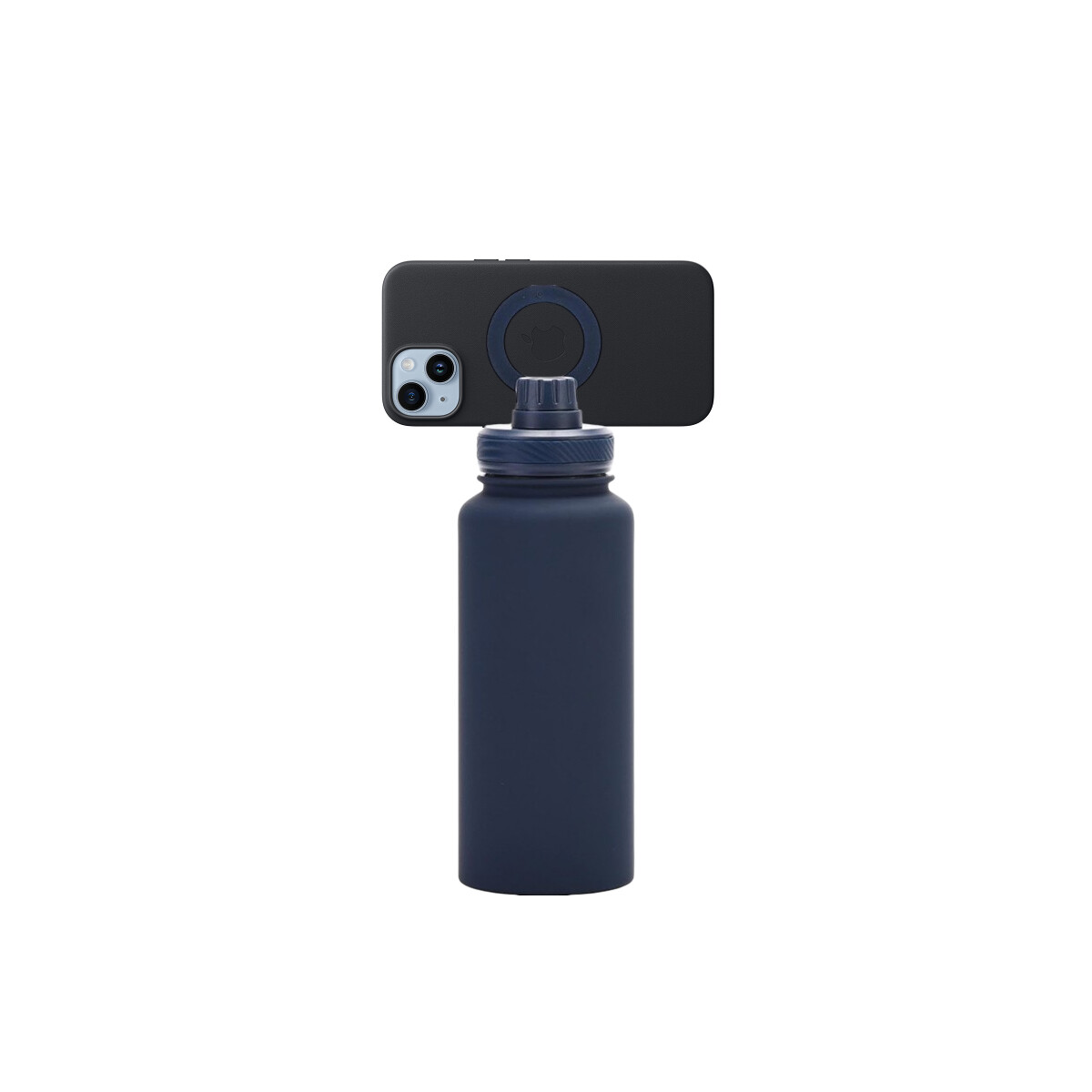 Botella Deportiva 960 Ml magética para celular Acero inoxidable - Azul 