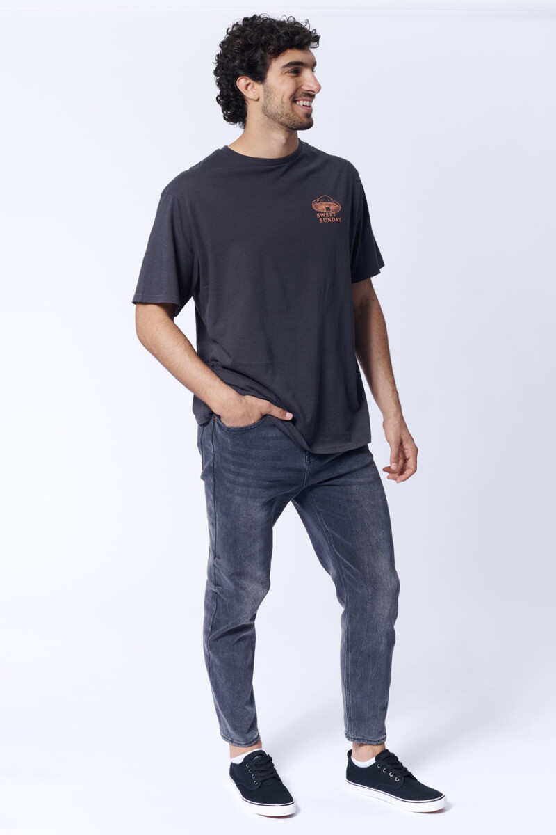 Pantalón de jean slim taper Gris Oscuro