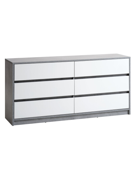 Cómoda BILLUND 3+3 caj blanco/hormigón Cómoda BILLUND 3+3 caj blanco/hormigón