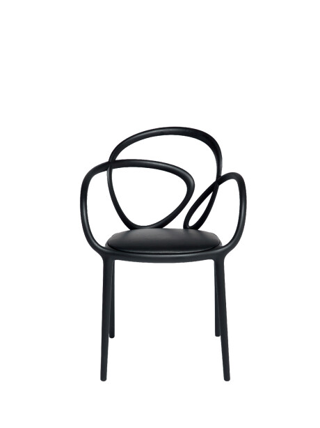 Loop chair black with cuschion NEGRO
