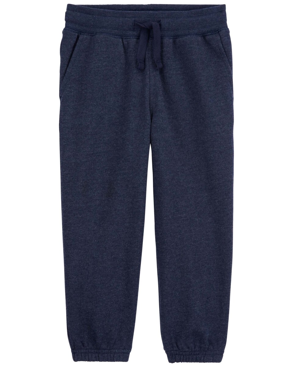 Pantalón deportivo de algodón, con logo, azul marino. Talles 2-5T 