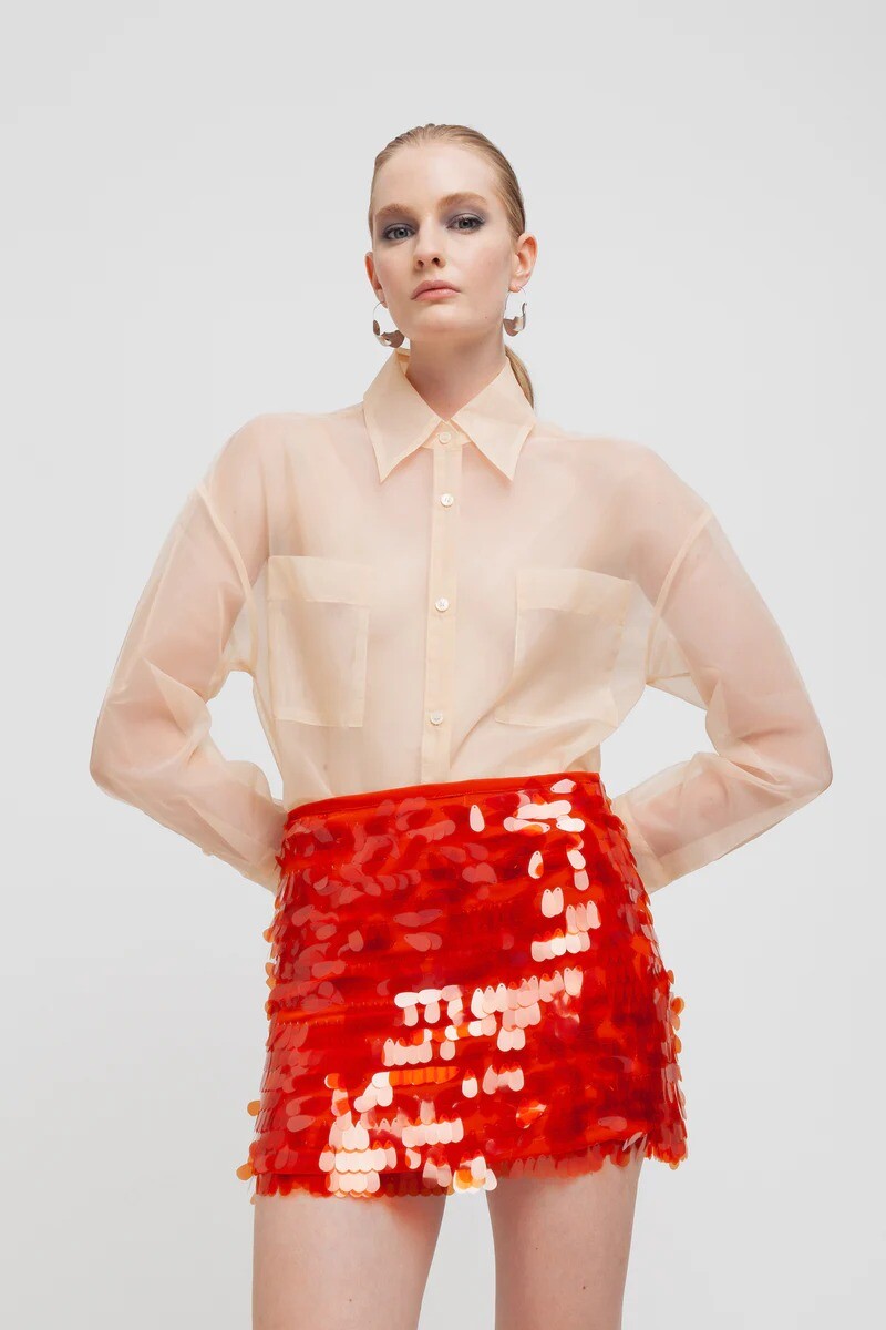 CAMISA ORGANZA Nude