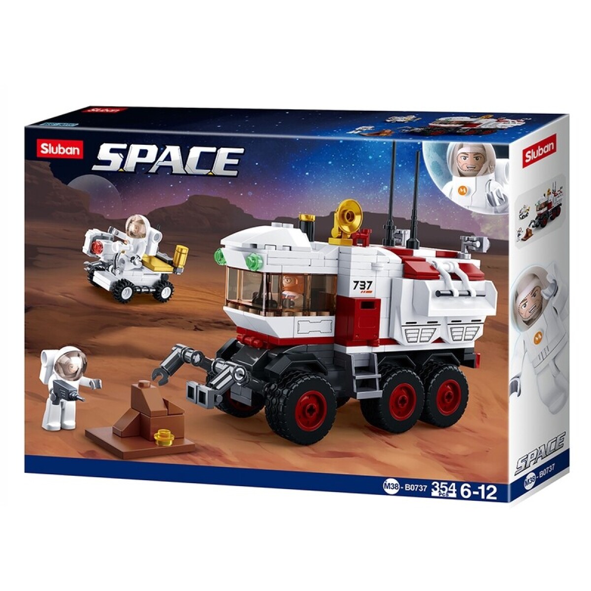 Juego Bloques Sluban Estación Espacial Mars Rover 354 Pzs - 001 