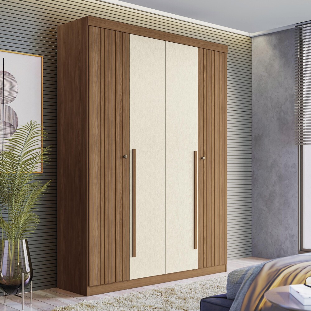 Ropero Buriti 4 Puertas - Linea Fit Marron/Arena