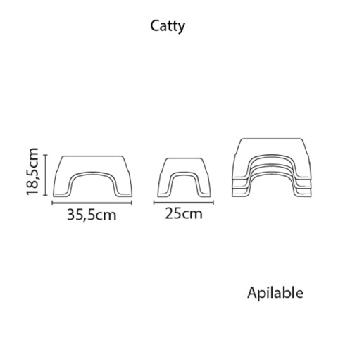 Banqueta infantil en ppl azul "CATTY" -TRAMONTINA TD0004