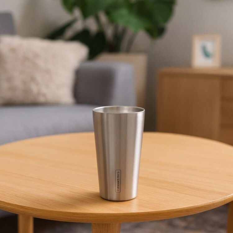 VASO TERMICO TRAMONTINA ACERO INOXIDABLE 420ML PLATEADO