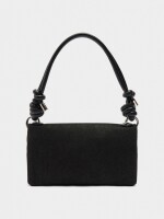 Cartera Efecto Piel Con Asa negro