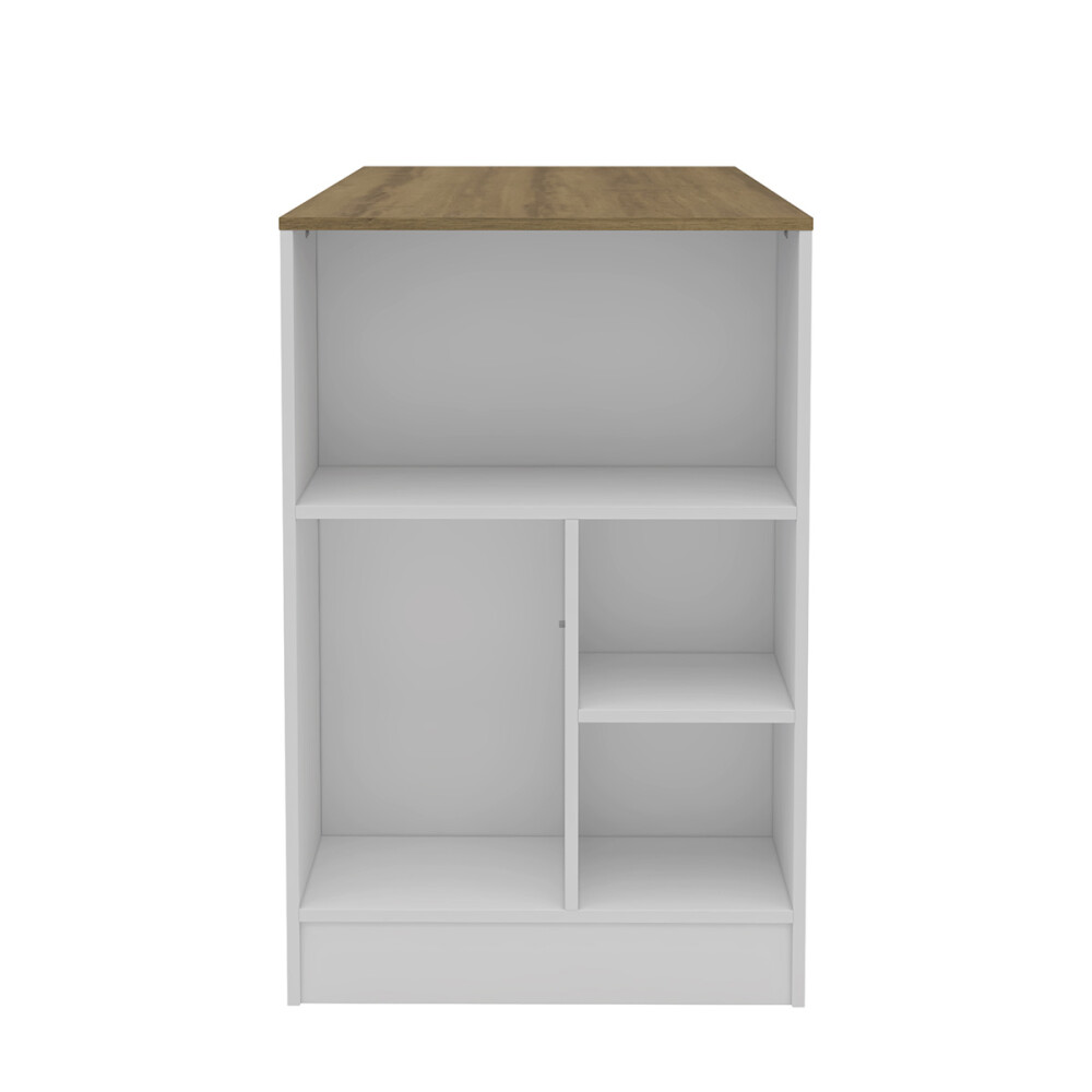 ISLA DE COCINA MILAN COLOR BLANCO/MIEL Isla De Cocina Milan Color Blanco/miel