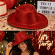 Gorro Cowboy Brilloso Clasico Rojo