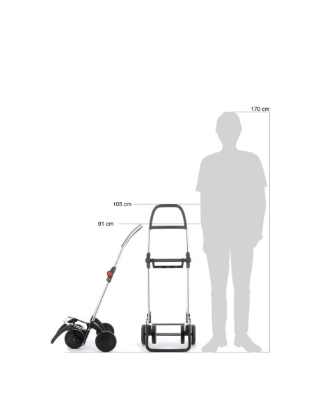 CARRO BIG POLAR 44L ALUMINIO C2/4 RUEDAS PLEGABLE NEGRO ROLSER CARRO BIG POLAR 44L ALUMINIO C2/4 RUEDAS PLEGABLE NEGRO ROLSER