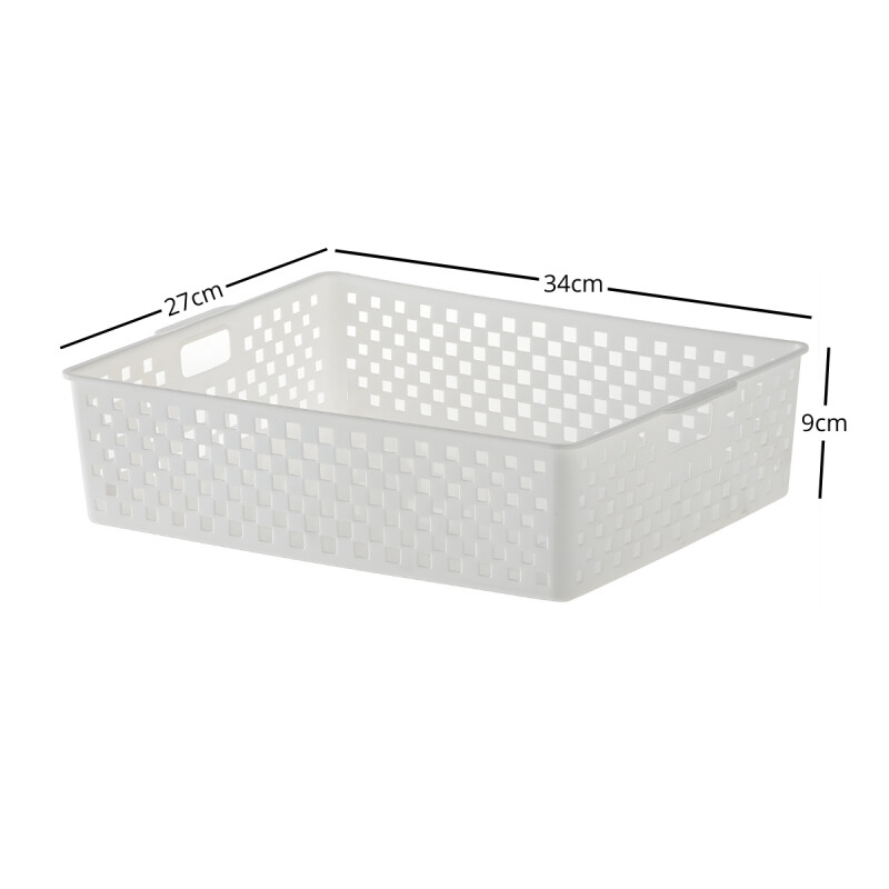 Cesto organizador Quadratta calado G BLANCO