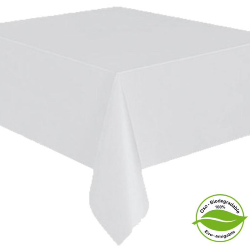 Mantel Biodegradable Rectangular Blanco