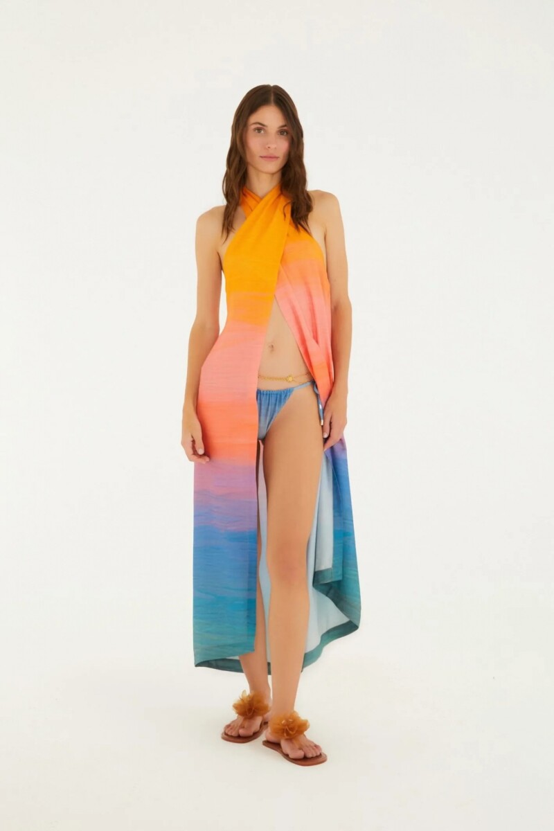 TOP CRUZADO LARGO Multicolor