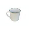 TAZA BLANCO C/BORDE COLORES SURT 320ML Unica