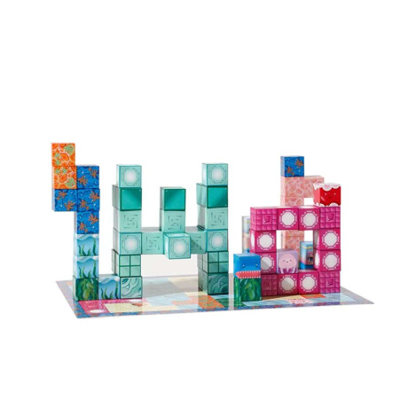 Juego de 101 piezas imantado infantil Rosado