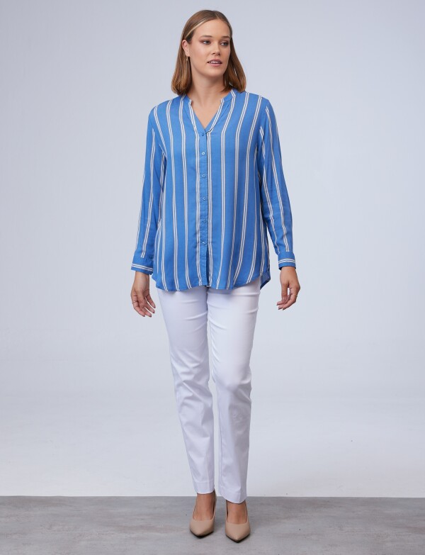 Camisa Lineas AZUL/MULTI