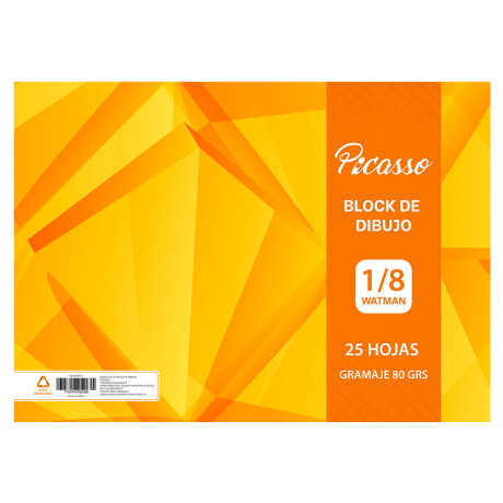Block de dibujo 1/8 Watman Picasso 80 gr Block de dibujo 1/8 Watman Picasso 80 gr