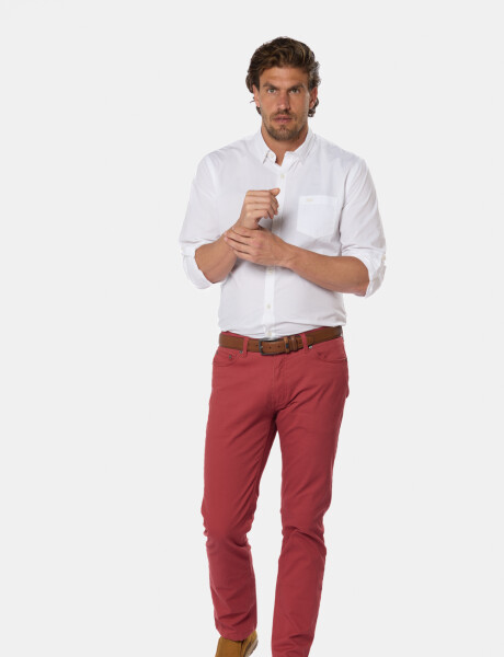 PANTALÓN 5 BOLSILLOS CON SPANDEX Bordeau