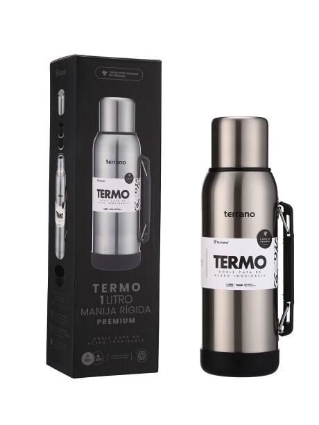 Termo Premium 1lt. Con base de Silicona Acero