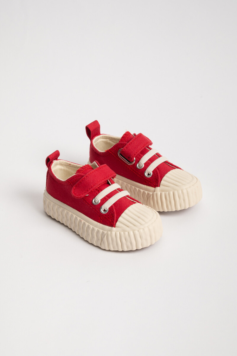 Zapatilla Deportiva Deportiva Acordonada - Roja 