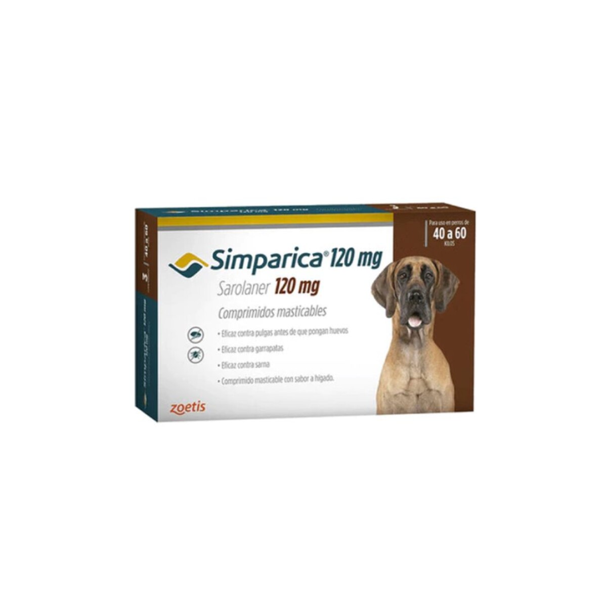 SIMPARICA 120MG (40 A 60 KG) 1 COMP 