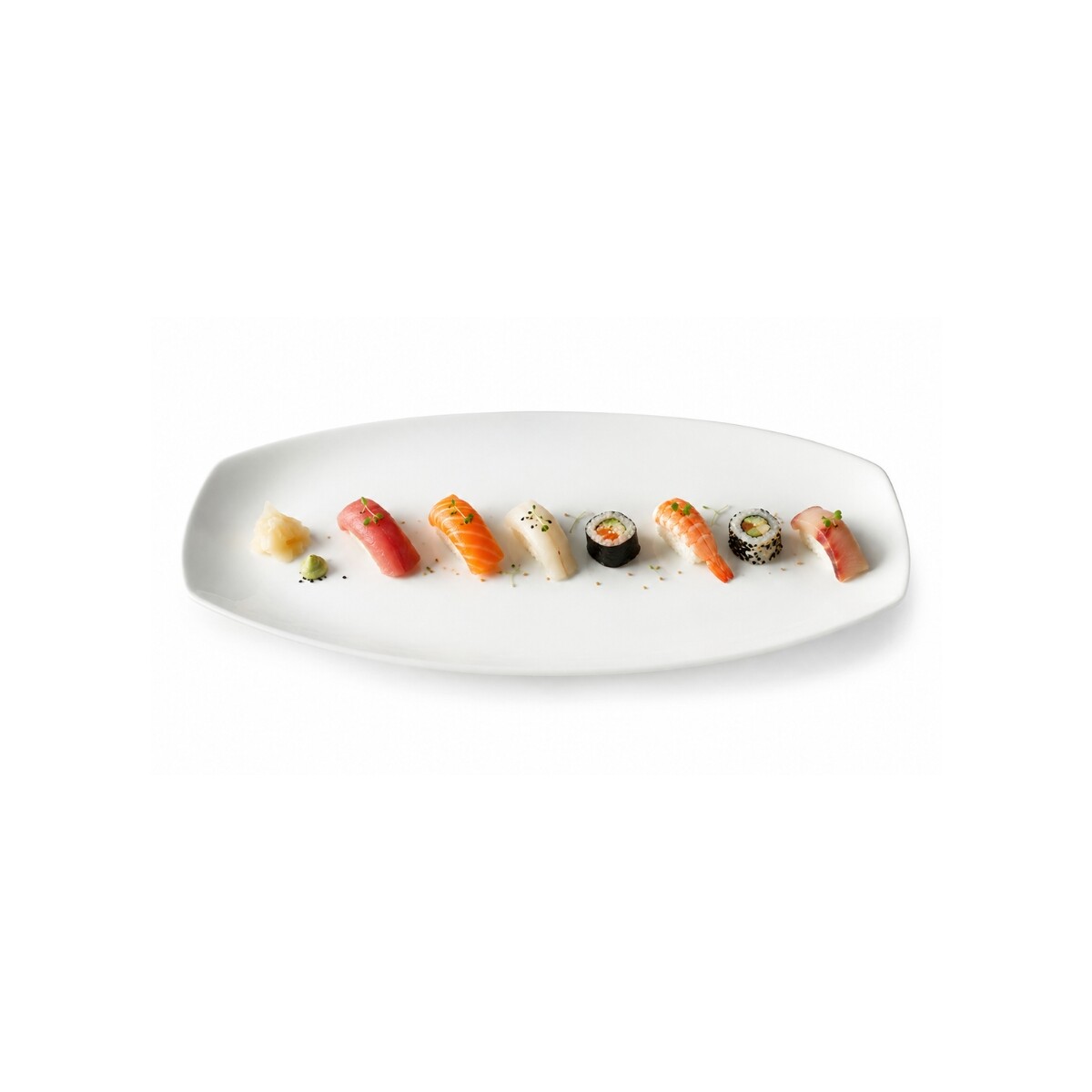 Bandeja Rectangular de Porcelana Beige 40 x 17 cm Artisan 
