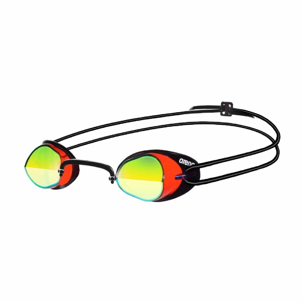 Lentes Espejados De Competición Natación Unisex Adulto Arena Swedix Mirror Goggles Rojo-Amarillo-Negro