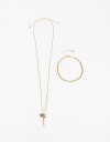 Collares Largos Metal Collar Largo Cadena Y Cordón En Set - Dorado Oro Amarillo