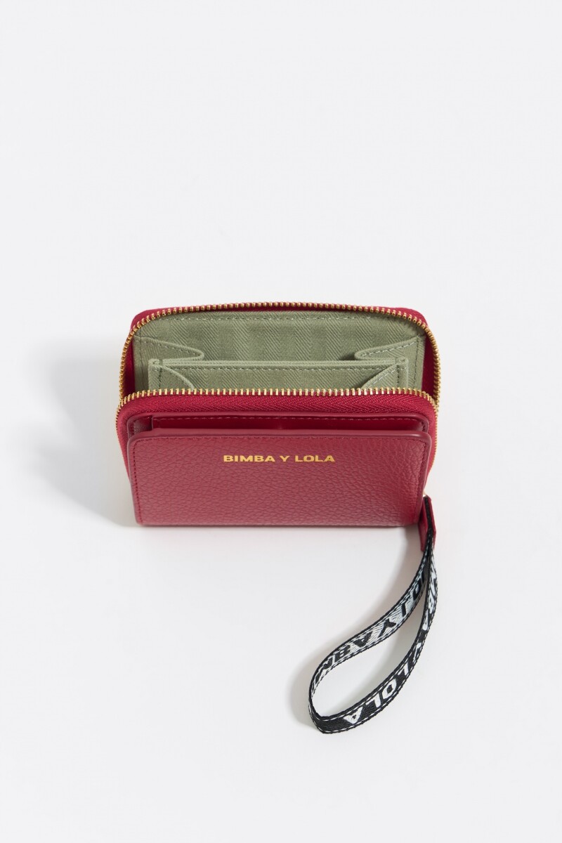 CARTERA SOLAPA PIEL Rojo
