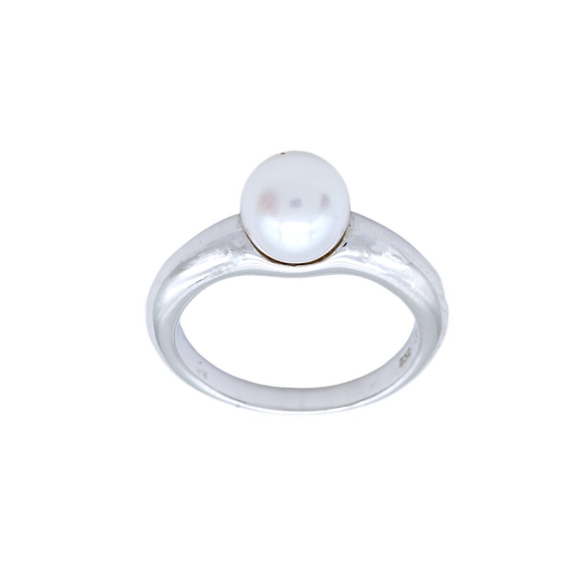 Anillo Solitario-Plata 925-Perla-AN3346 conperla