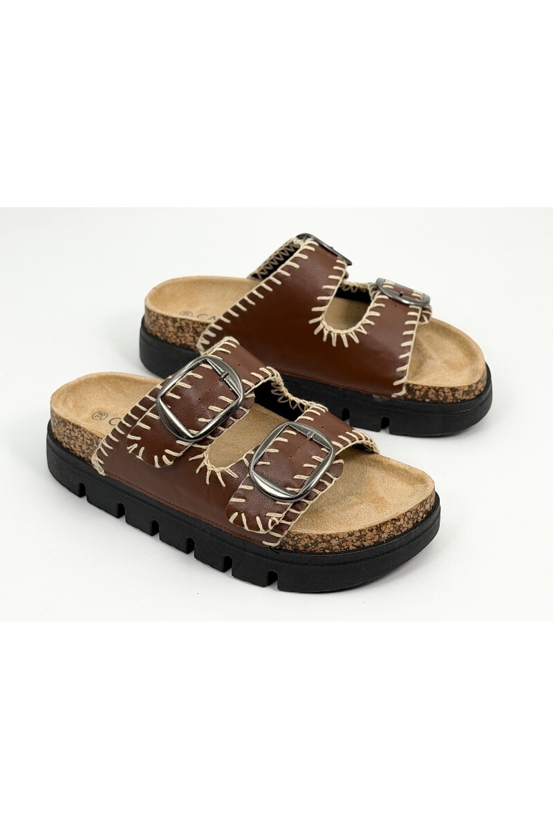Sandalia Glow Marron